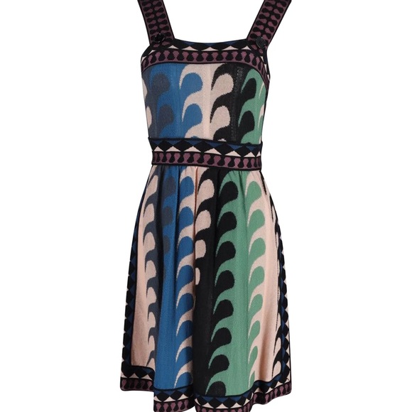 Missoni Dresses & Skirts - Missoni Blue and Green Patterned Knee Length Dress